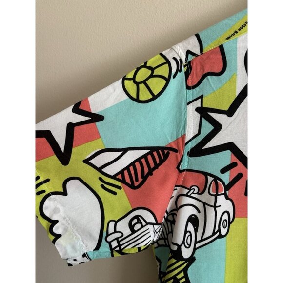 Reason Brand Button Up Shirt Men's Size M/L Camp Colorful Lightweight - Picture 2 of 12